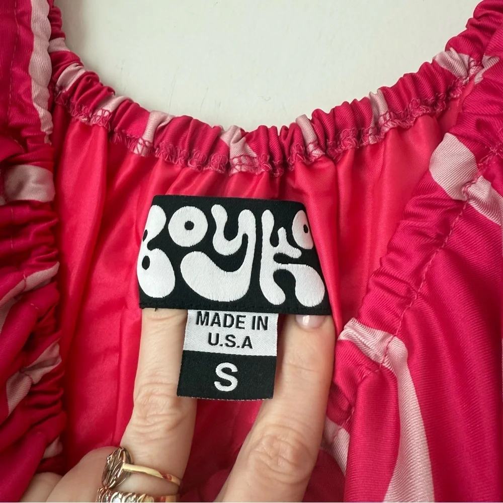 Boyko Hot Pink Squiggle Suzy Midi Dress S - Picture 4 of 5